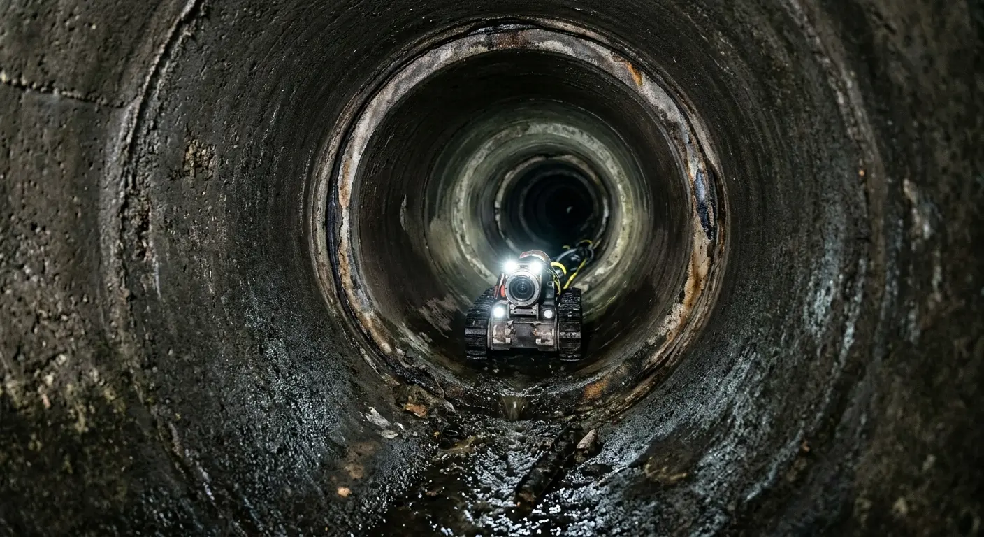 Robotic sewer camera inspecting pipe interior for Sewer Line Repair in Whitehouse